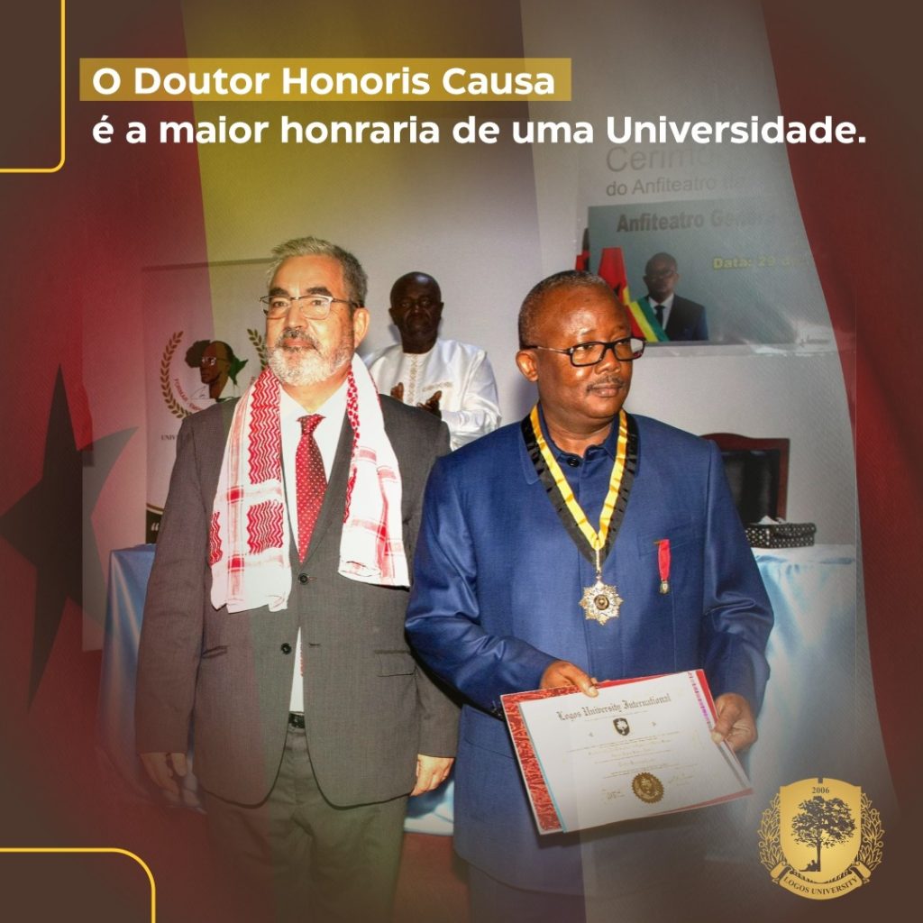 President of the Republic of Guinea-Bissau, West Africa, the General Dr. Umaro Sissoco Embaló accepts Honorary Doctorate from Logos University (UniLogos) November 29, 2024 - Courtesy of Logos University (UniLogos)